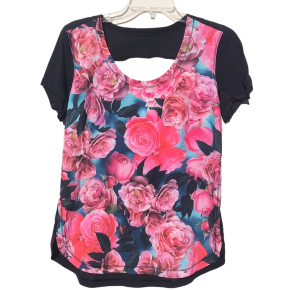 Lululemon Secret Garden print top size 8 - Picture 3 of 6